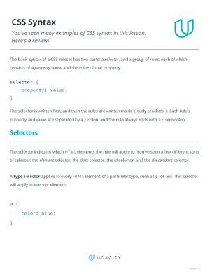 reference sheet css vocabulary - CSS Vocabulary Here are some important ...