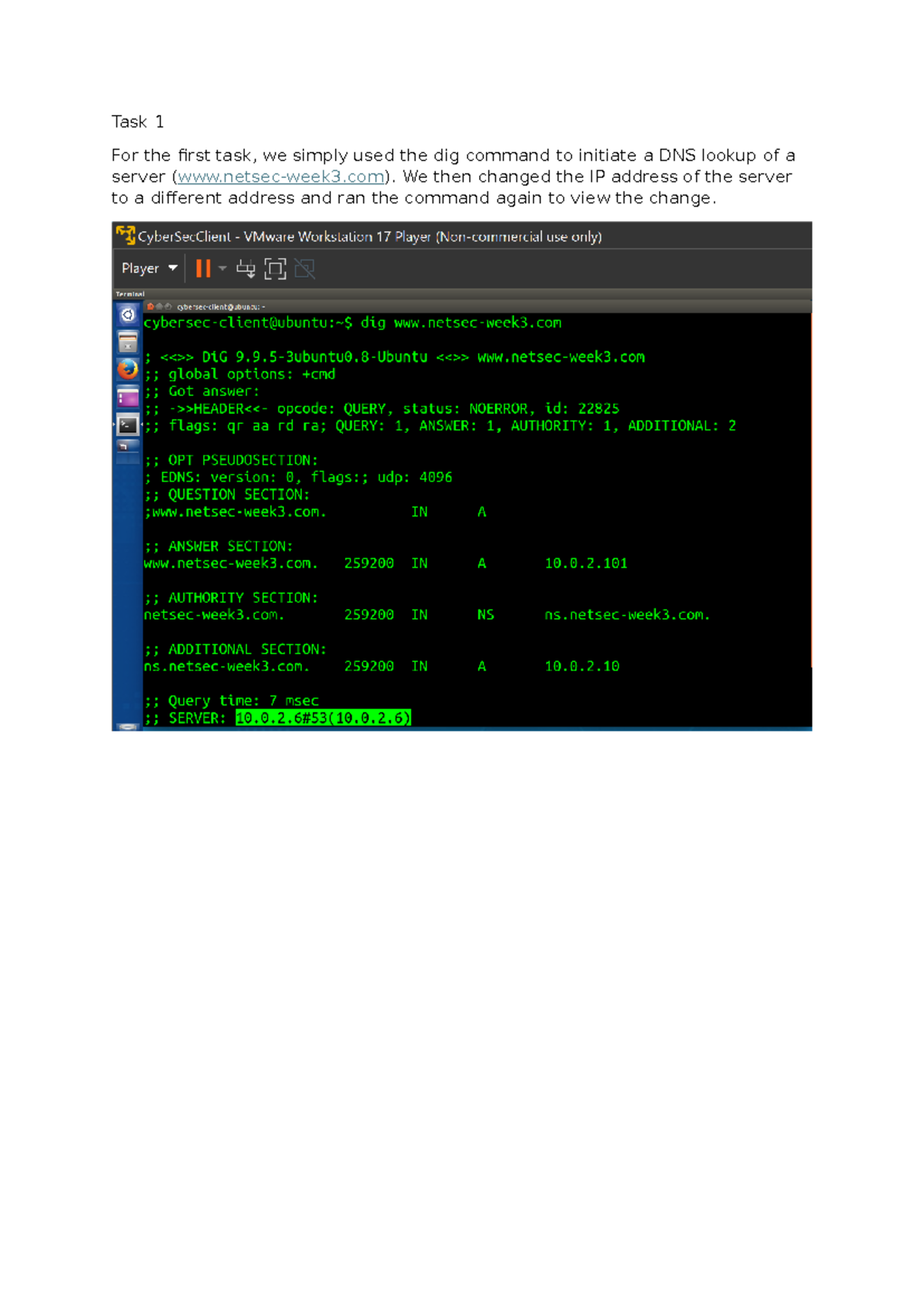 32548 Cybersec Lab 2 - lab 2 - Task 1 For the first task, we simply ...