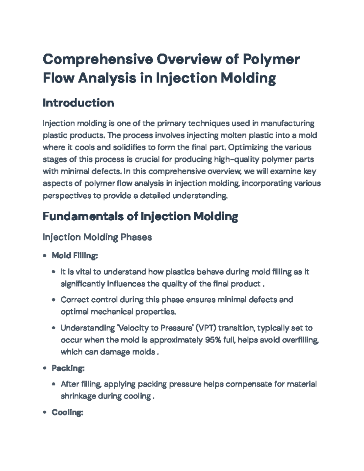 Comprehensive Insights on Polymer Flow Analysis in Injection Molding ...