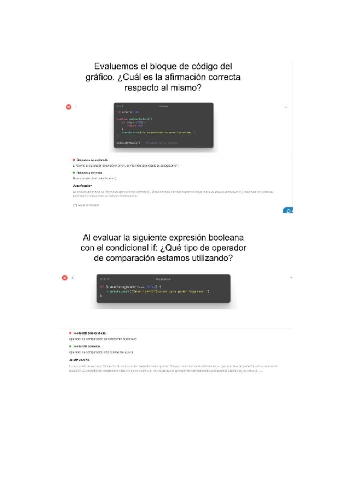 Examen Final ID 200: Comparación y Funciones en JavaScript - Studocu