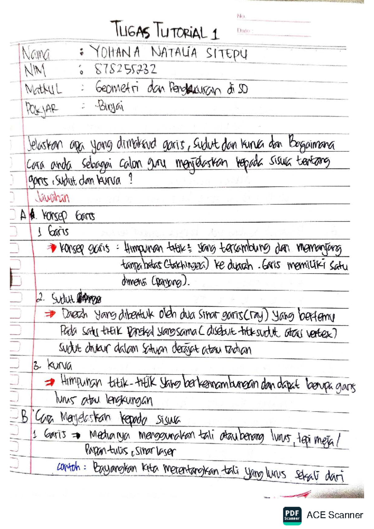 TT1 Geometri dan Pengukuran: Tugas Tutorial 1 oleh Yohana Natalia ...