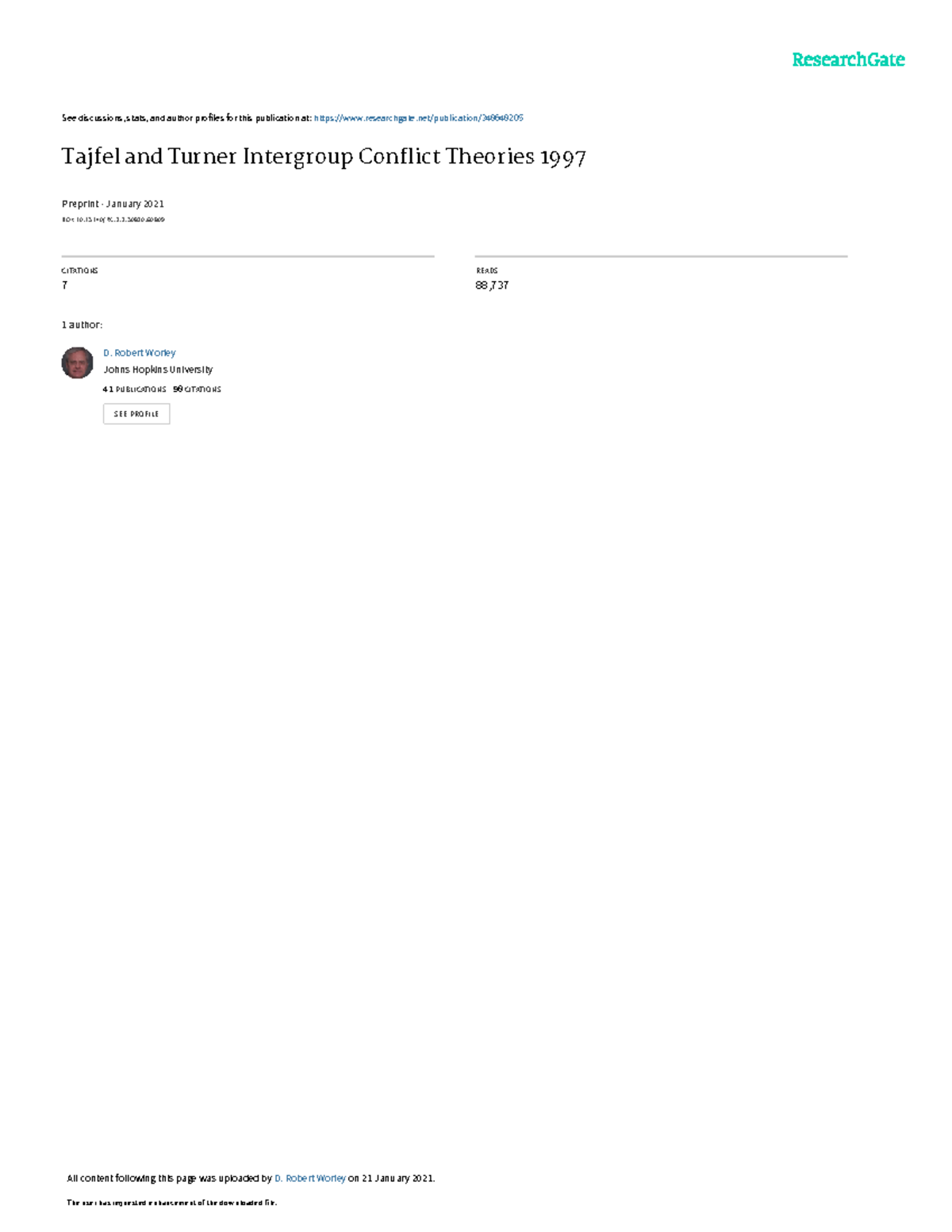 Tajfel and Turner Intergroup Conflict Theories: Insights and Analysis ...