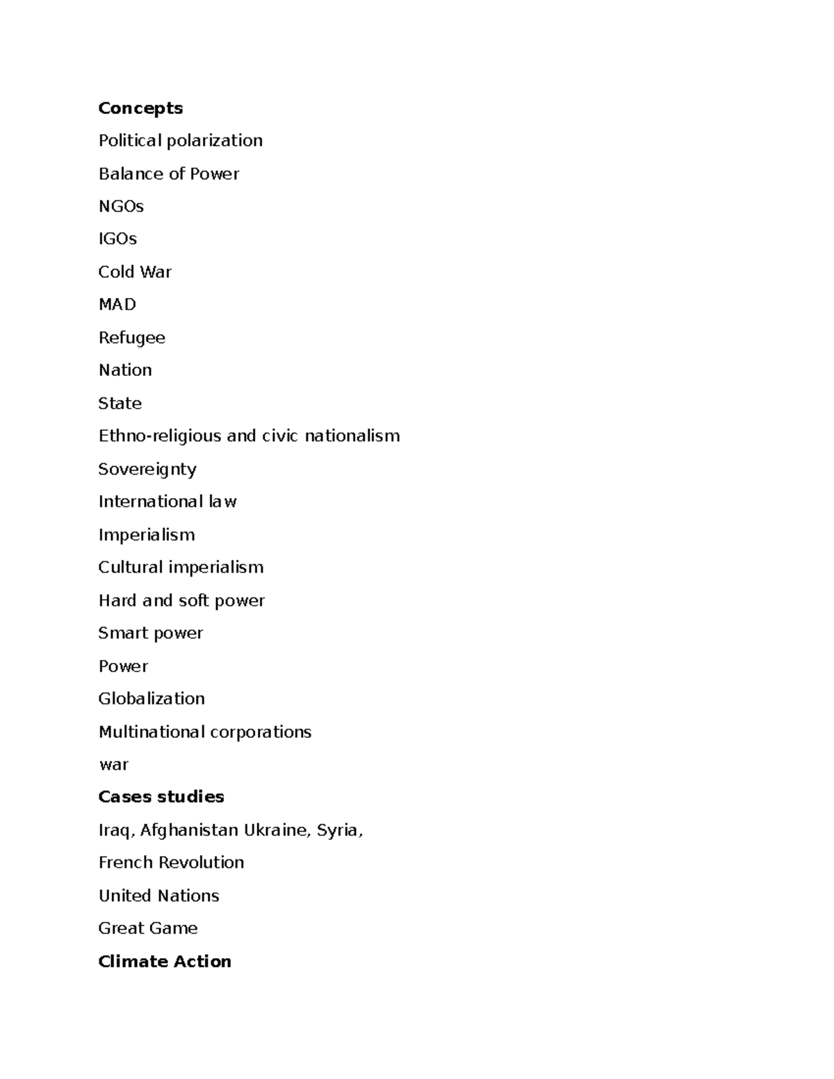 Political Concepts and Global Security: A Comprehensive Overview (POL ...