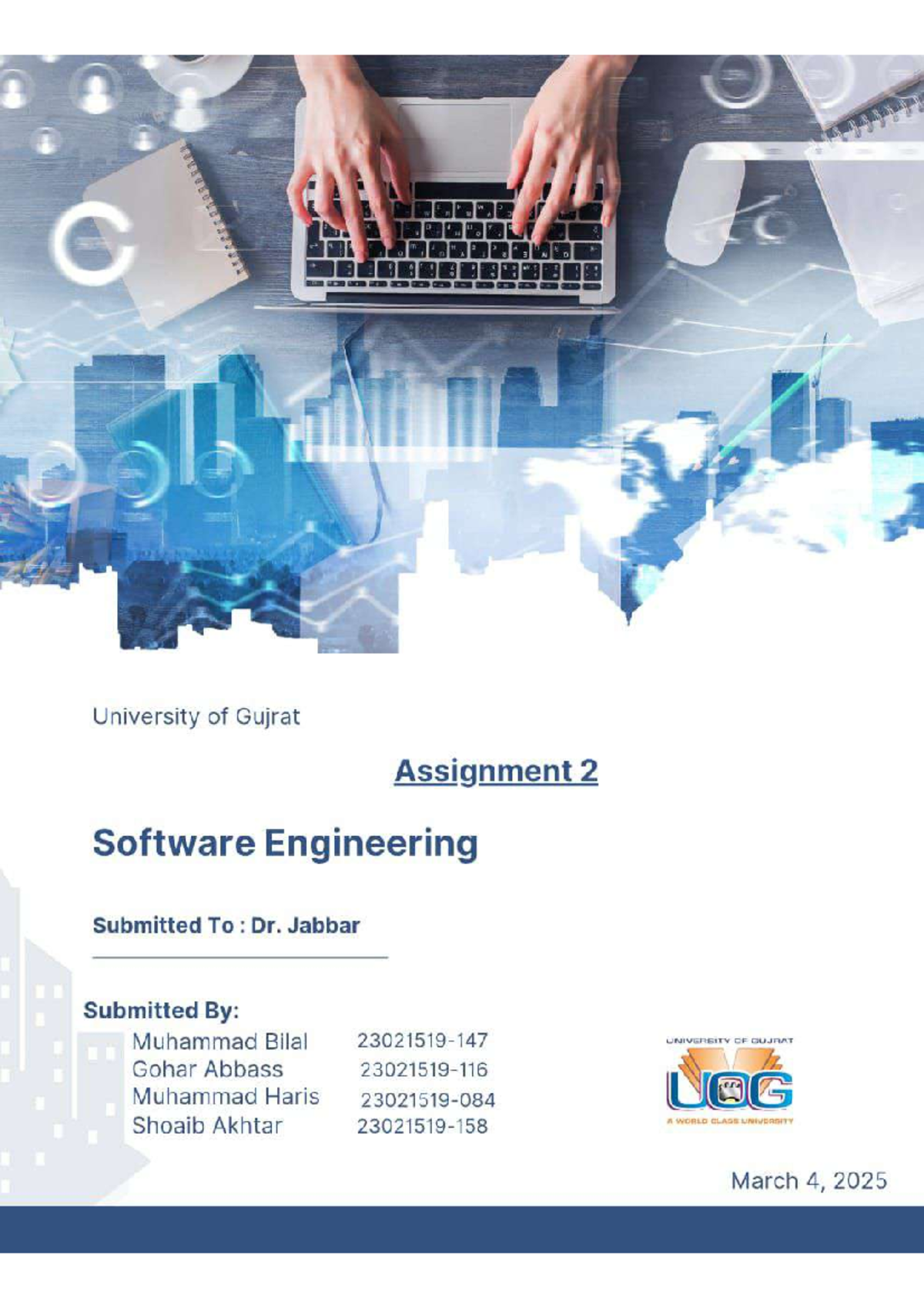 Assignment 2 - software engineering - Jabbar Submitted : Muhammad Bilal ...