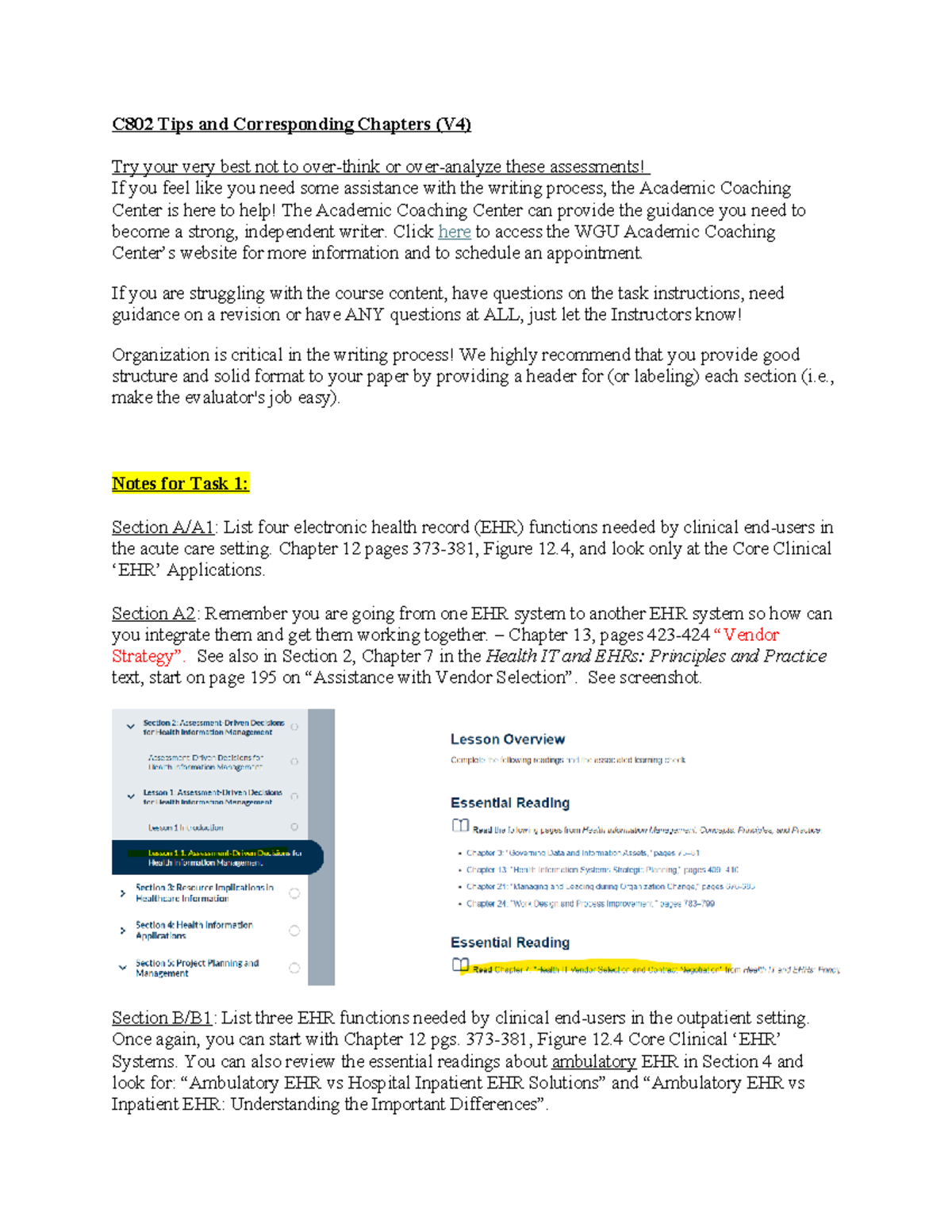 C802 Overview Guide: Key Tips and Chapter References (V4) - Studocu