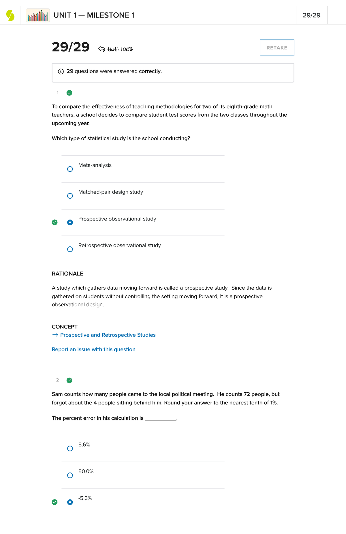 UNIT 1 MILESTONE 1 STUDY GUIDE: INTRO TO STATISTICS QUESTIONS ...