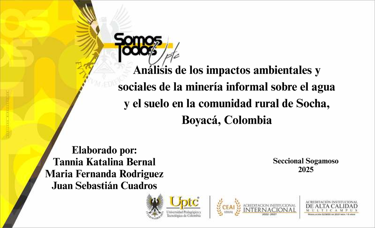 Análisis de Impactos Ambientales de la Minería Informal en Socha ...