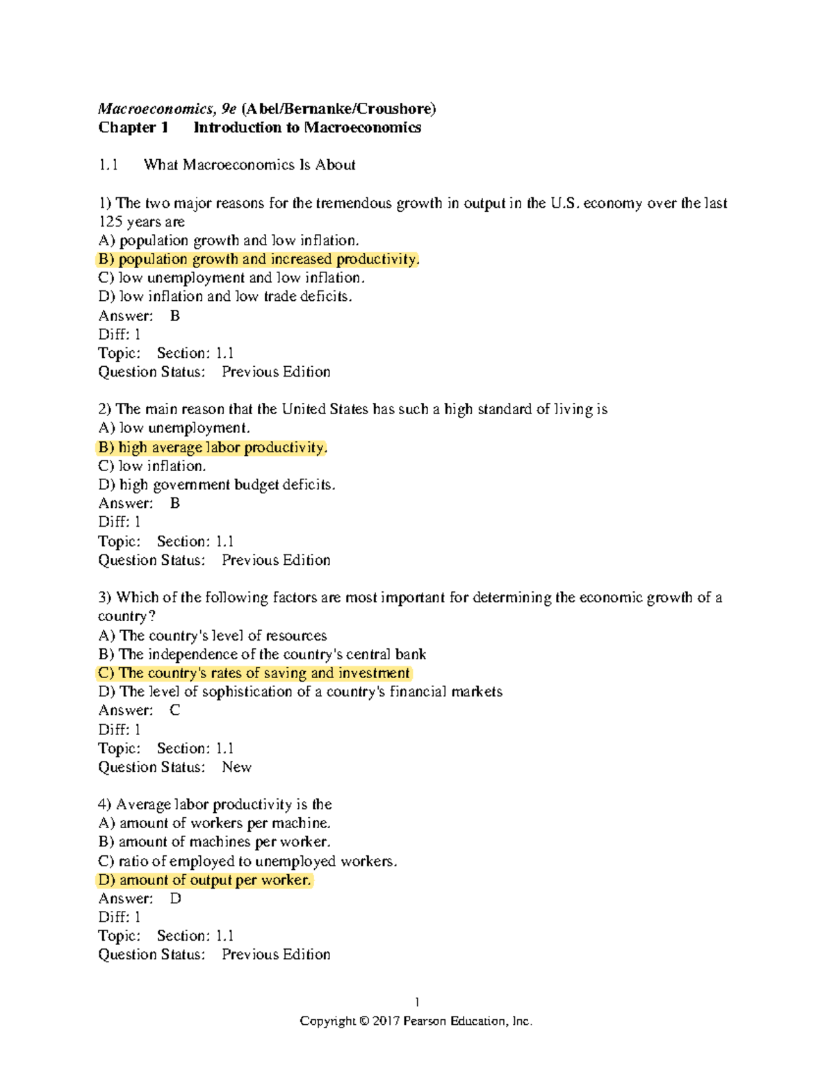 Chapter-1 - Chapter 1 Introduction to Macroeconomics - 1 Macroeconomics ...
