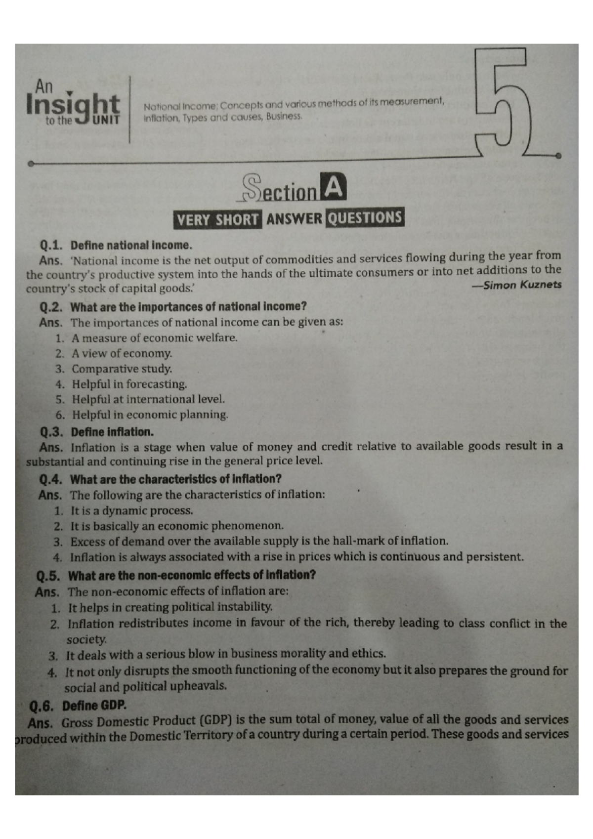 MBA Managerial Economics Unit 5 Study Notes - Studocu