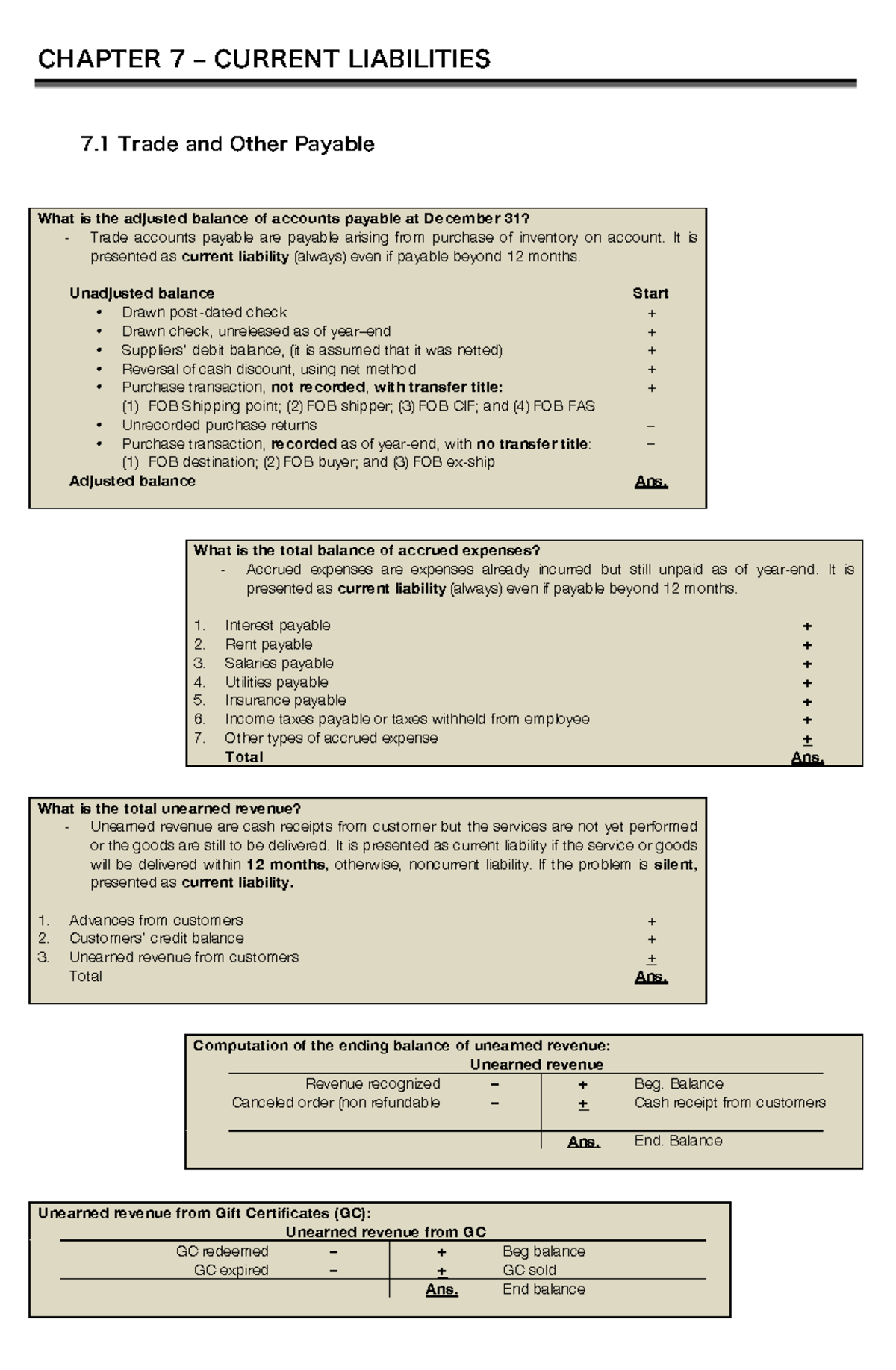 **ACC 201: Current Liabilities & Adjustments Overview** - Studocu