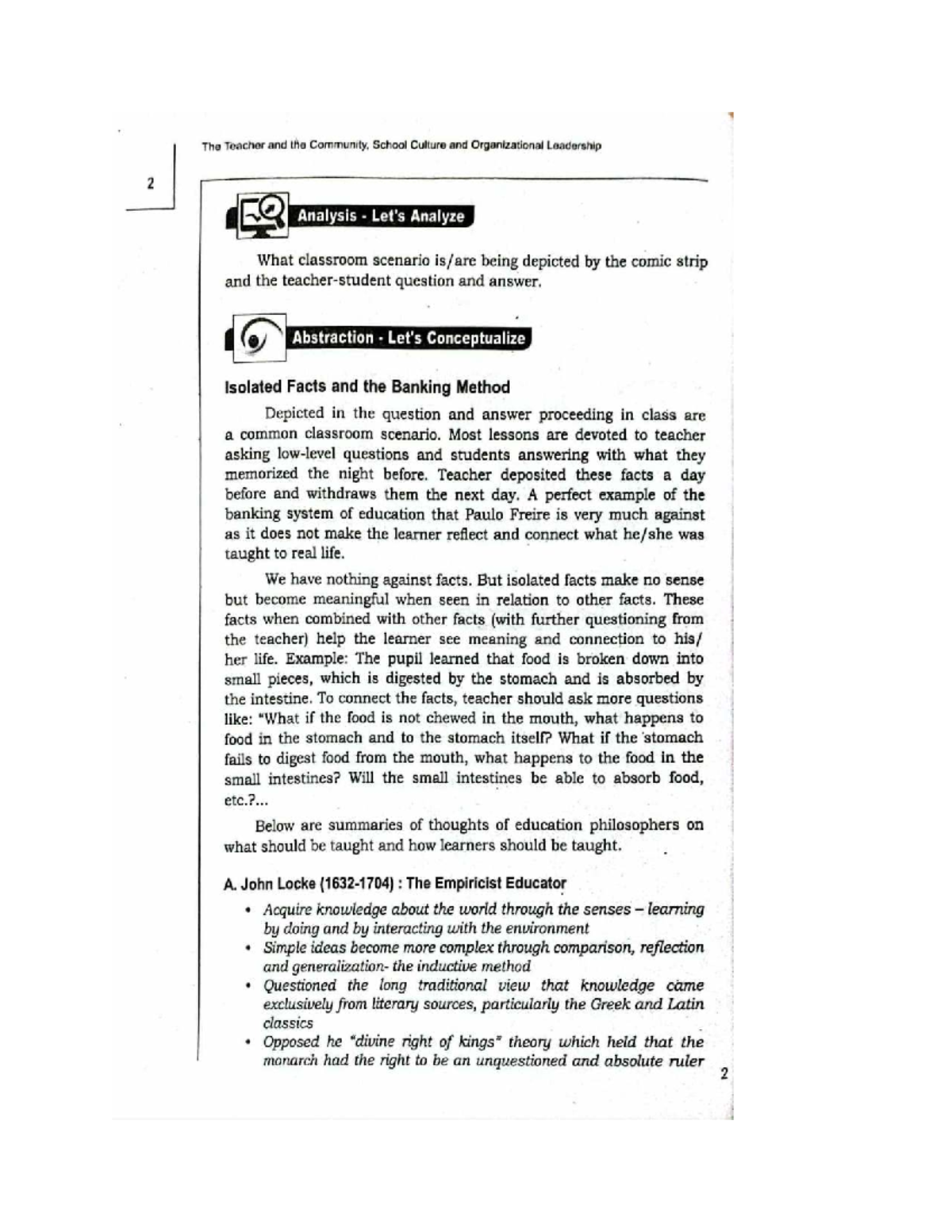 Lesson 1: Analyzing Classroom Scenarios and Educational Philosophies ...