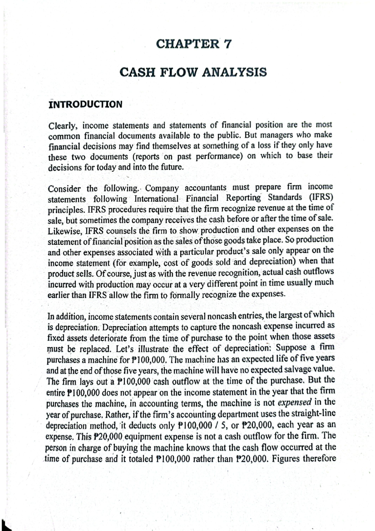 Chapter-7-FM - Asddghjj - CHAPTER 7 CASH FLOW ANALYSIS INTRODUCTION ...