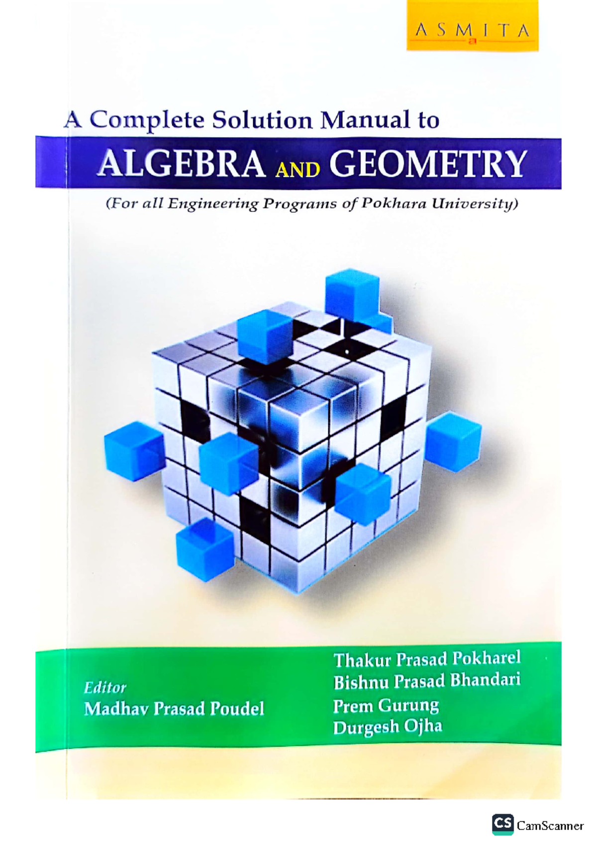 Complete Solution Manual to Algebra & Geometry for Engineering (CS 4202 ...