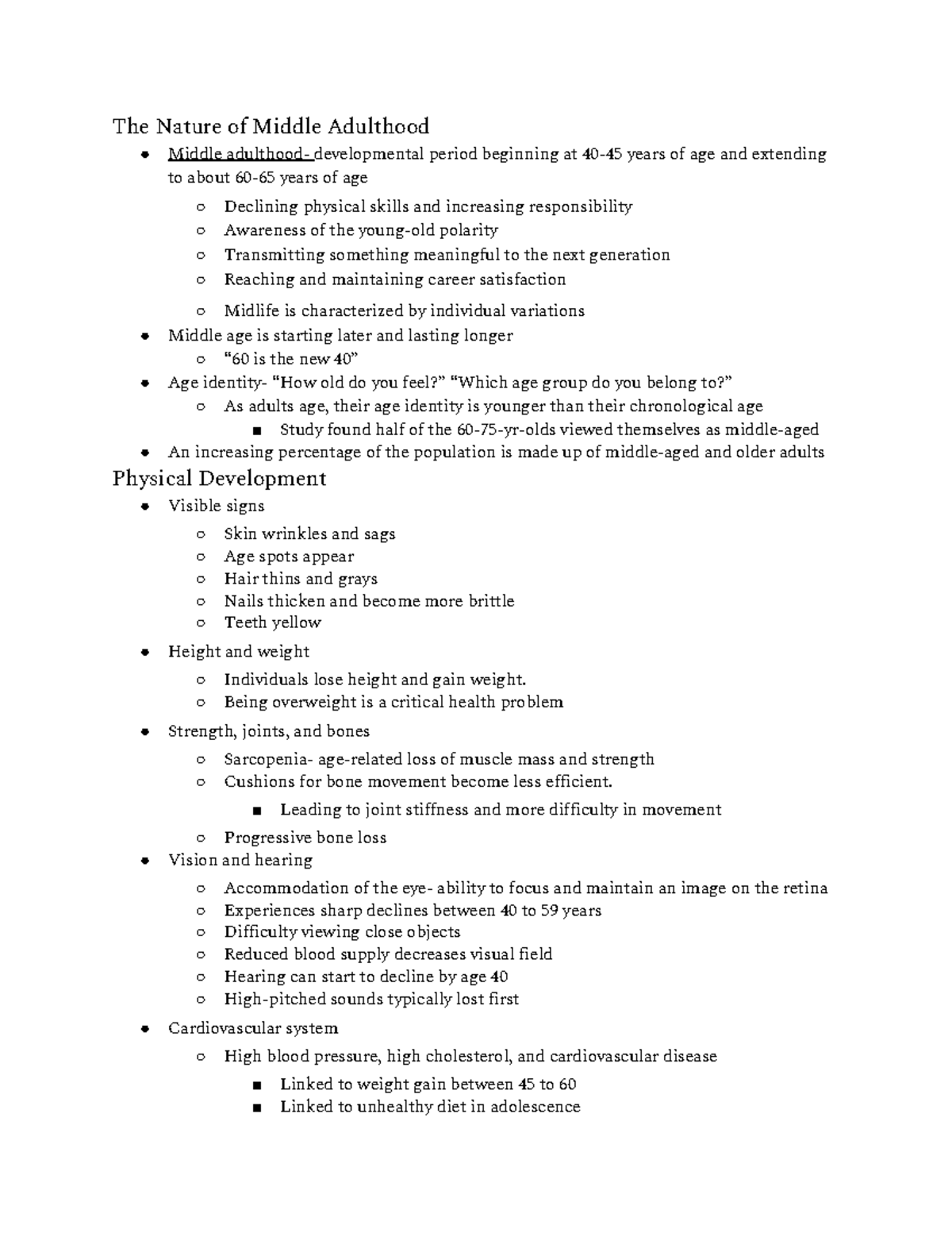 Life Span Chapter 13- Physical and cognitive development in middle ...