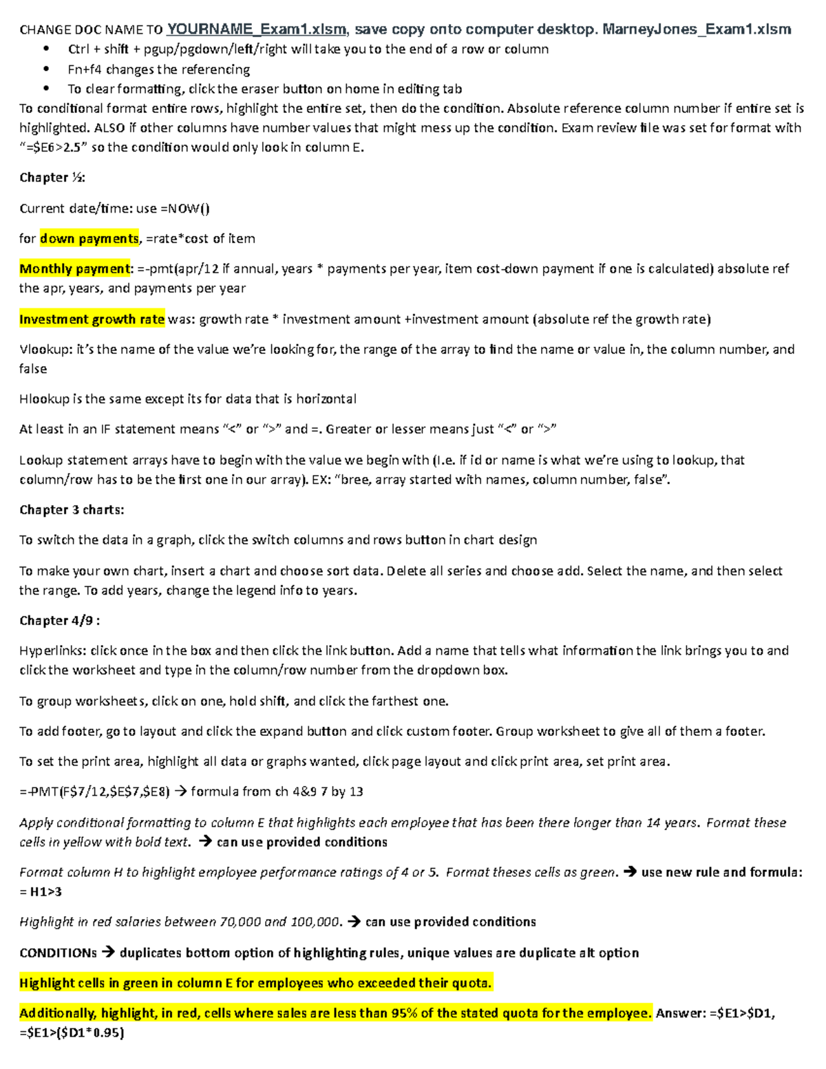 242 Study Guide: Exam 1 Review for Chapters 1-4 & 9 Concepts - Studocu