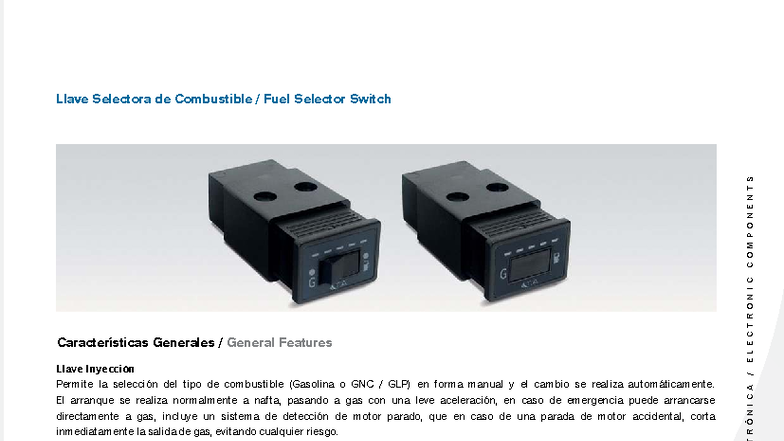 Llave Selectora de Combustible - Fuel Selector Switch (ELECTRÓNICA ...
