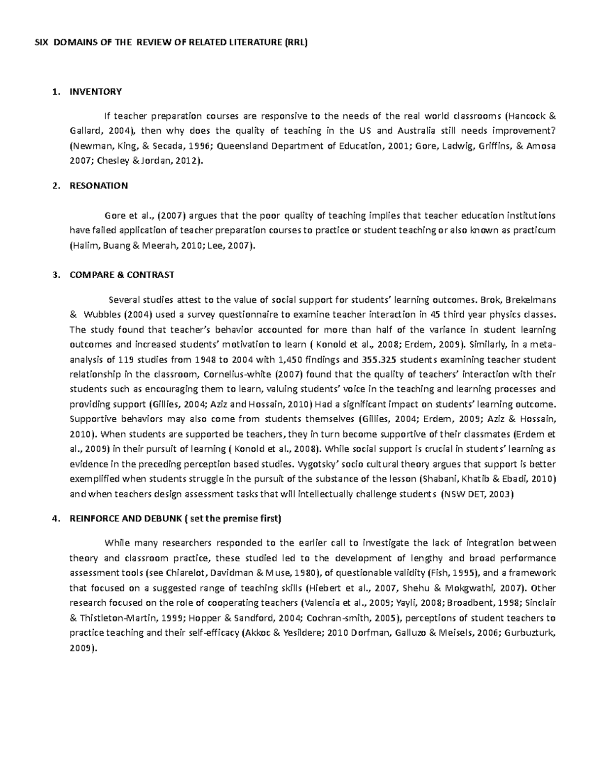 6 Domains of RRL: A Comprehensive Guide for Effective Writing - Studocu