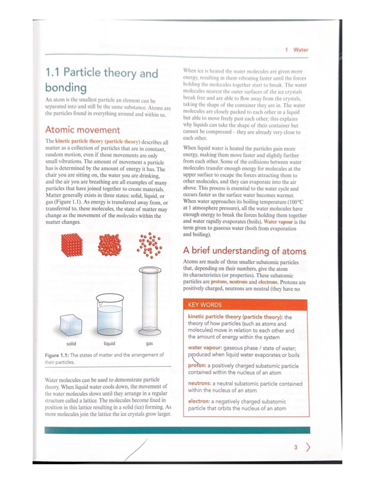 AICE MS AS 1.1 Water Particle Theory Exam Study Notes - Studocu