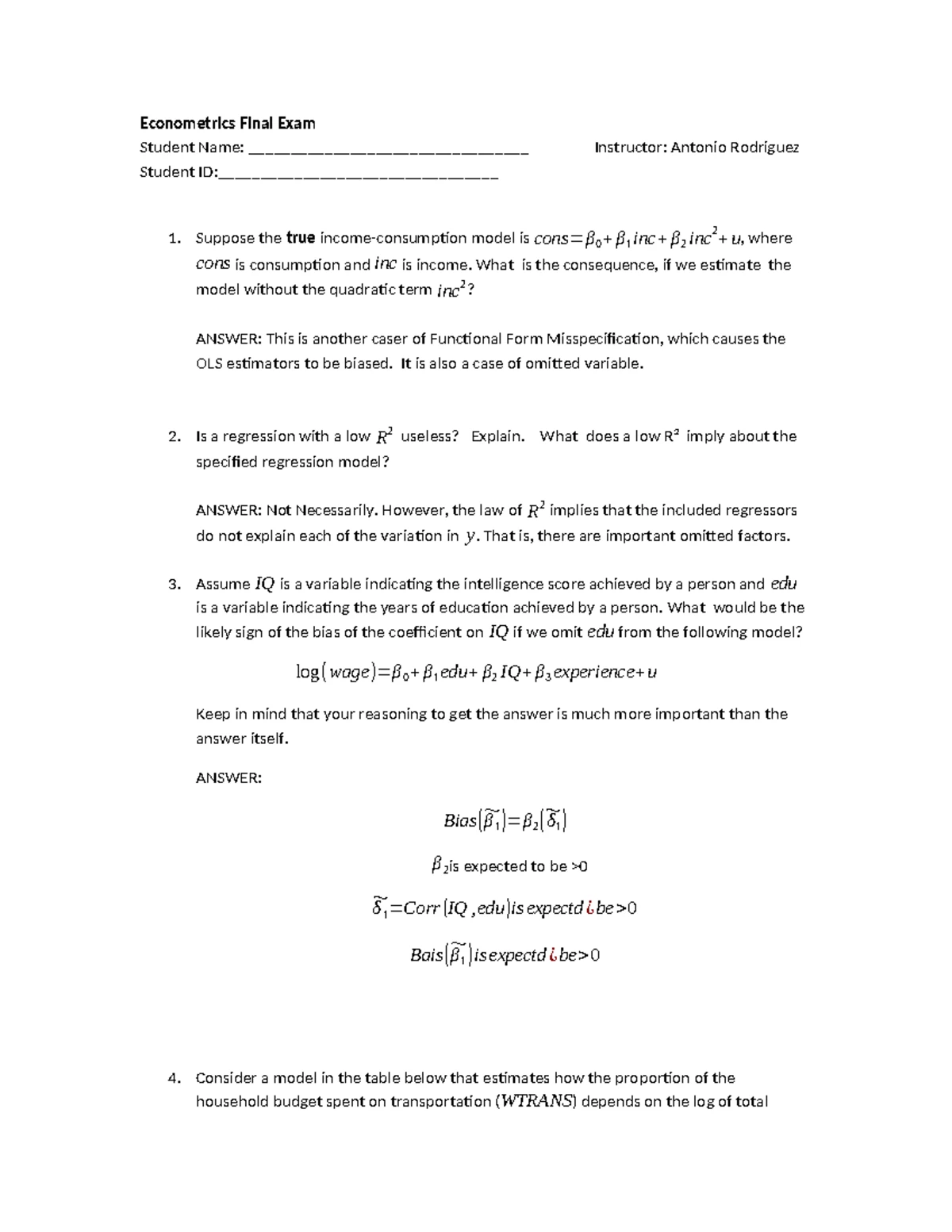 Final Exam Revision - Economics Course Material Review - Studocu