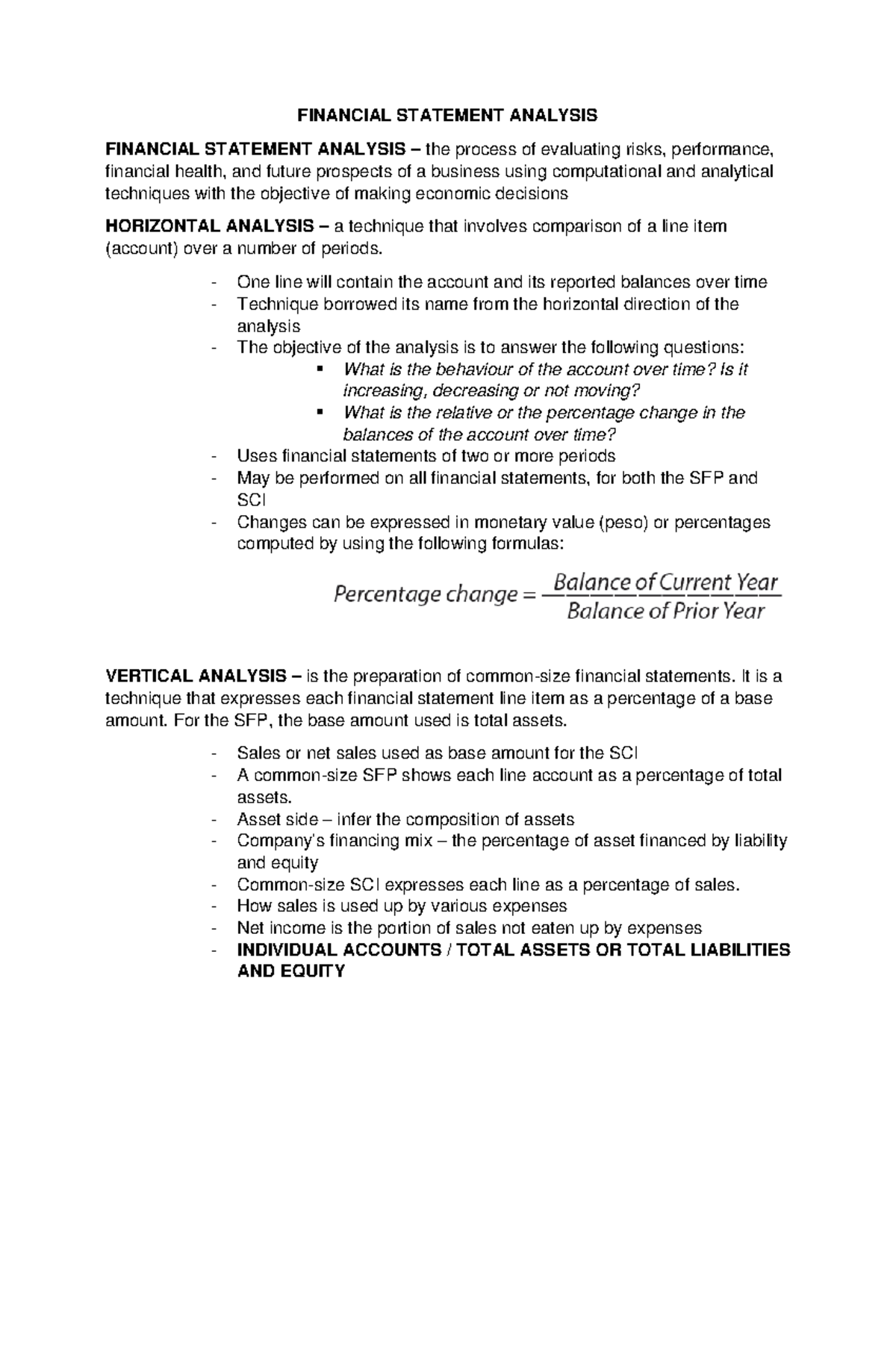 Financial Statement Analysis Part 1: Horizontal and Vertical Techniques ...