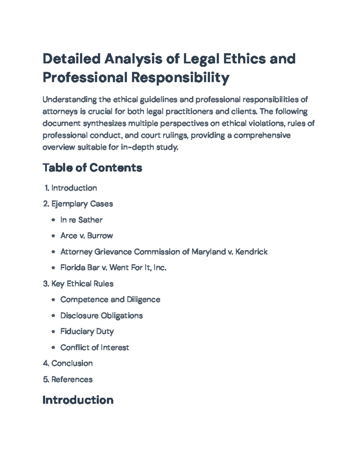 Legal Ethics and Professional Responsibility: Key Cases and Rules ...