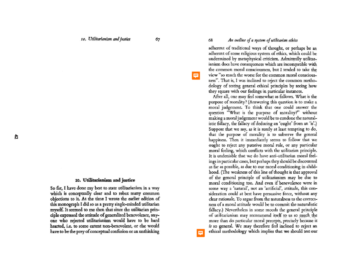 Smart - Utilitarianism and Justice: A Critical Analysis (1973) - Studocu