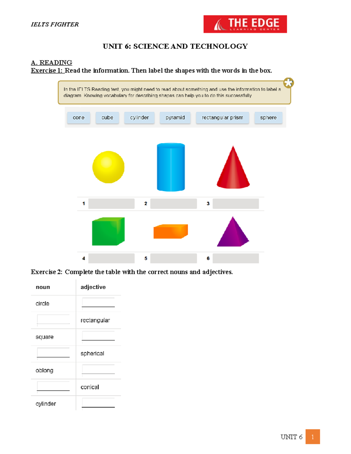 UNIT 6: Science and Technology - English Skills Practice Exercises ...