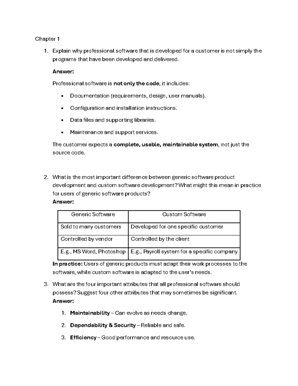 Chapter 1: Key Concepts in Professional Software Development - Studocu