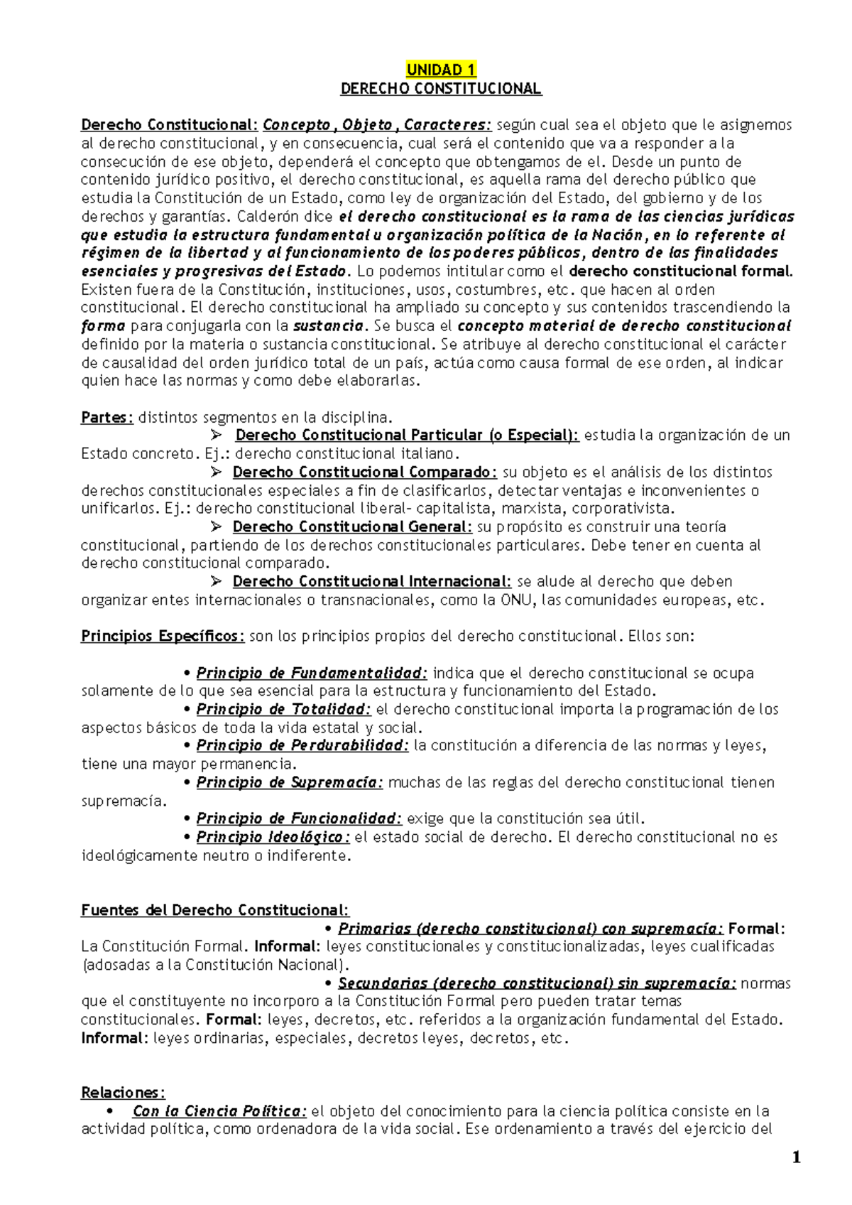 Resumen de Derecho Constitucional para el Final (DERECHO 101) - Studocu