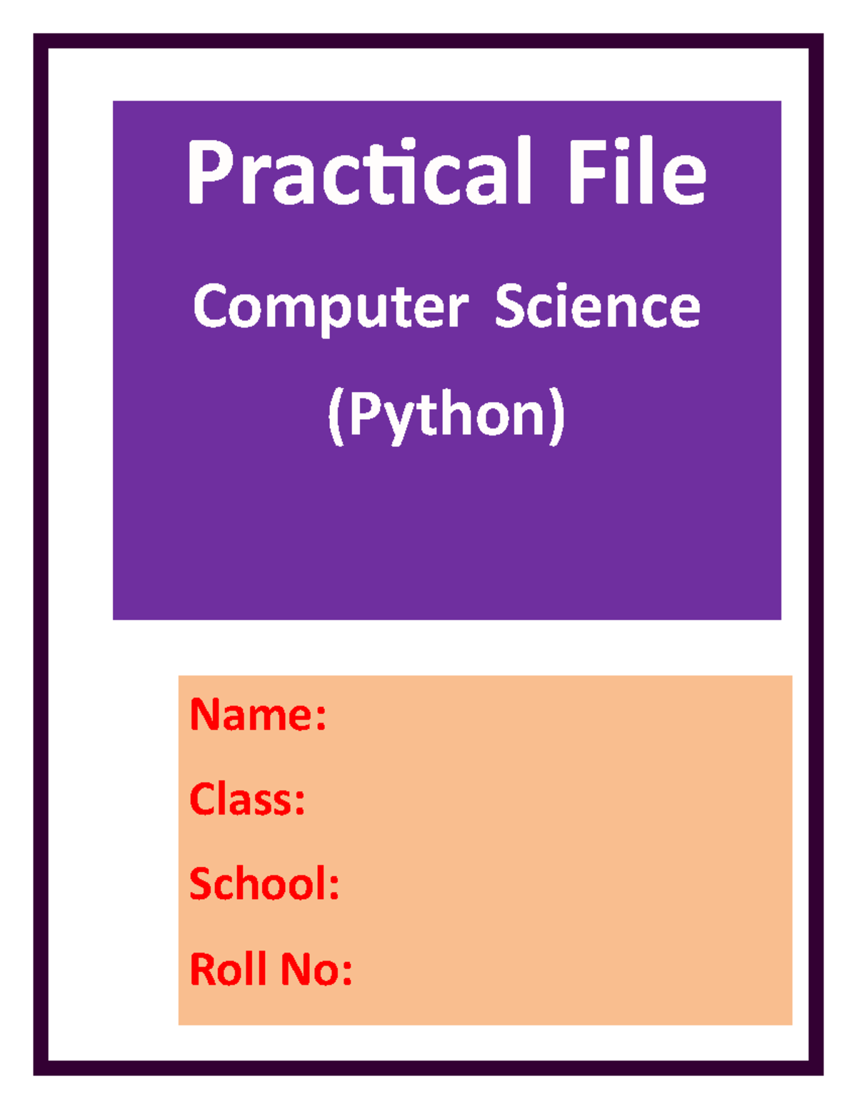 Practical File - VADSSSSSSSSSSSSSSSSSS - Practical File Computer ...