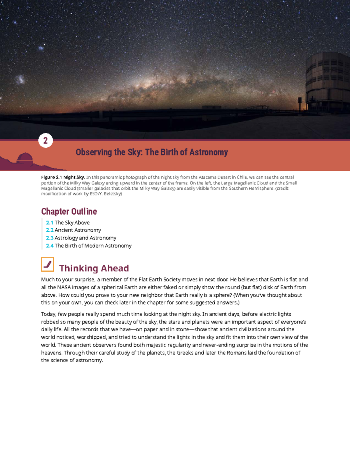 Chapter 2: Observing the Sky - The Birth of Astronomy - Studocu
