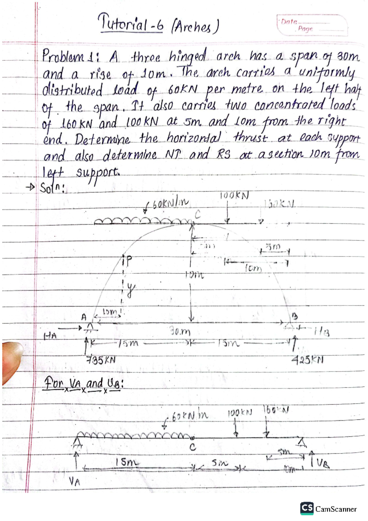 Arches (ENG 301) - Practice Problems and Solutions on Three-Hinged ...