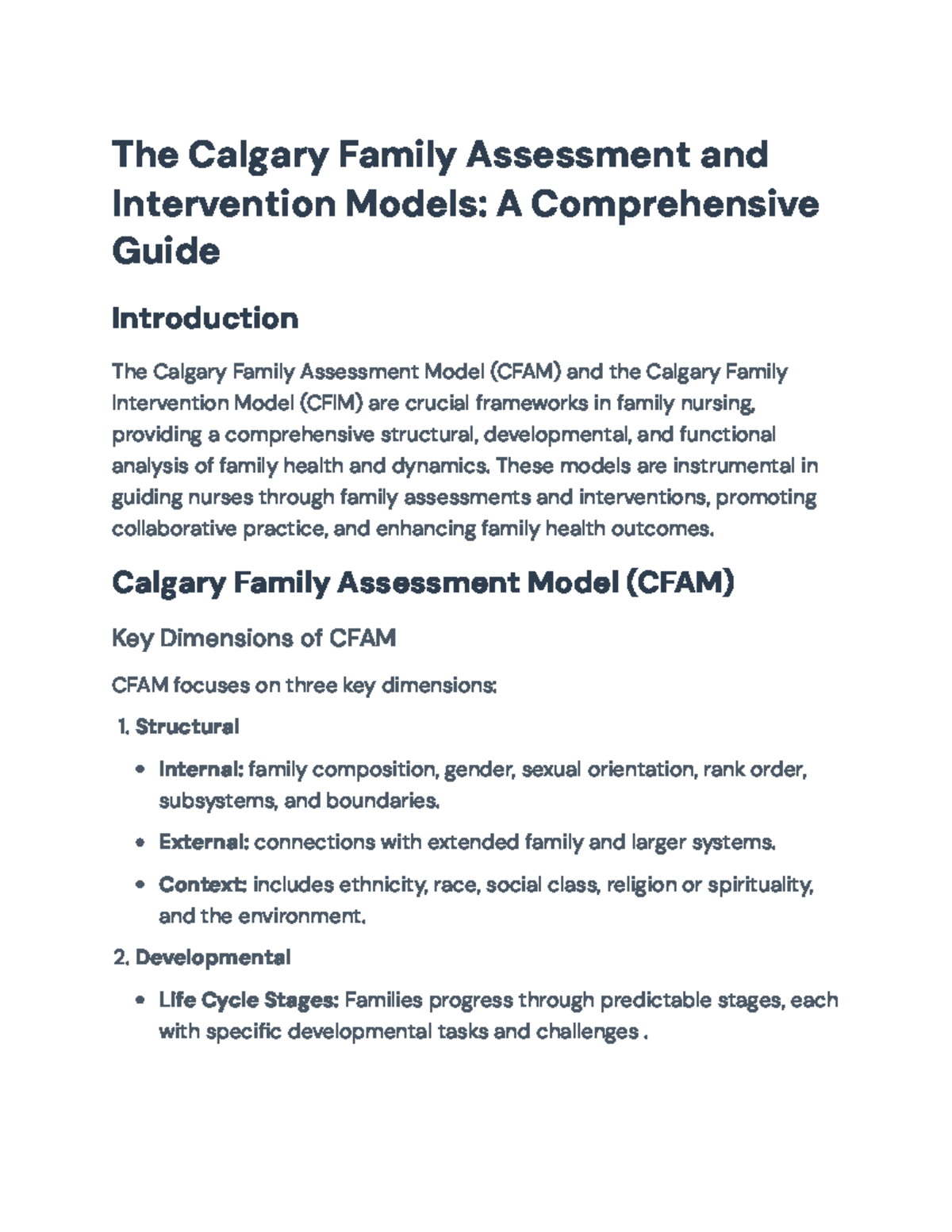 Calgary Family Assessment Model – VQTZLH