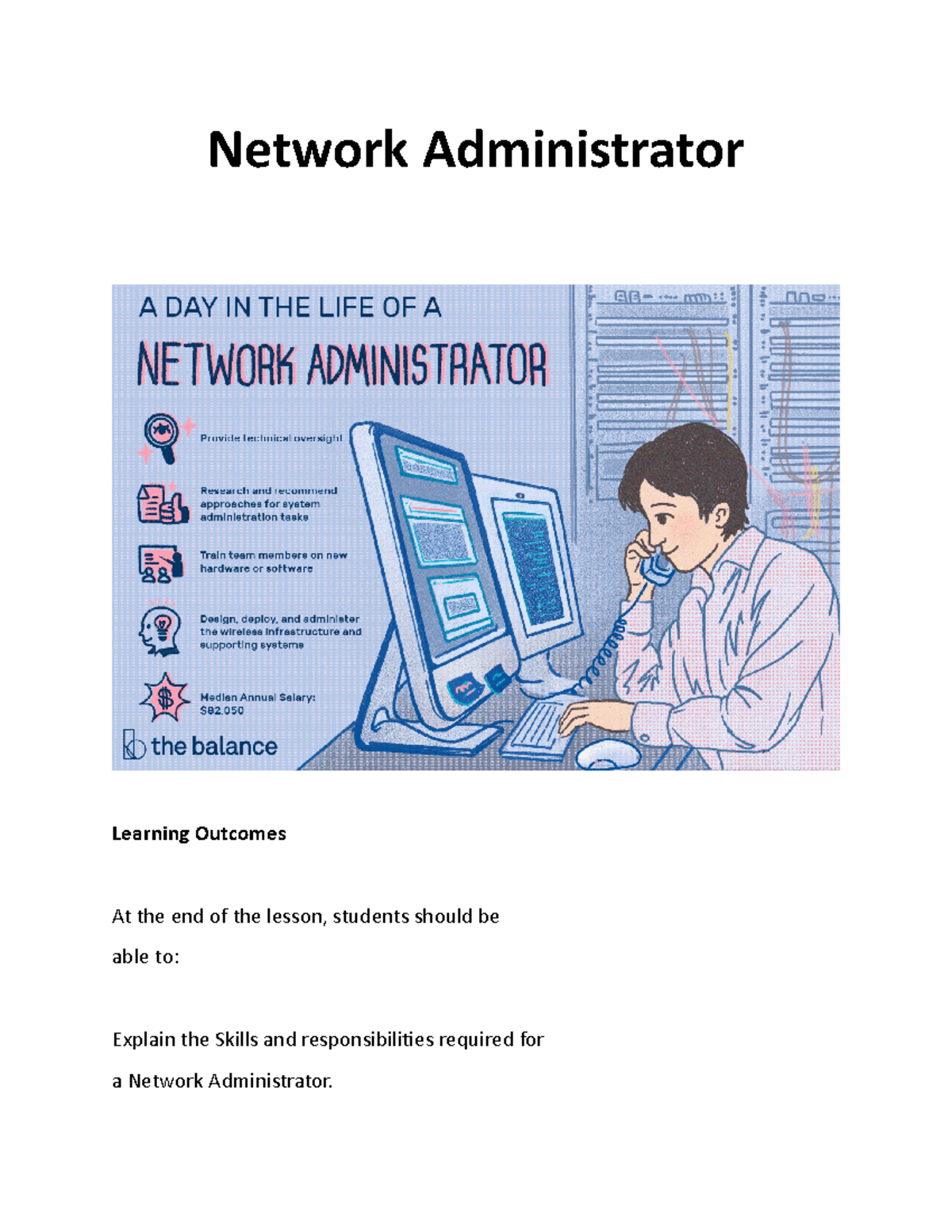 Network Administrator - Network Administrators manage networks ...