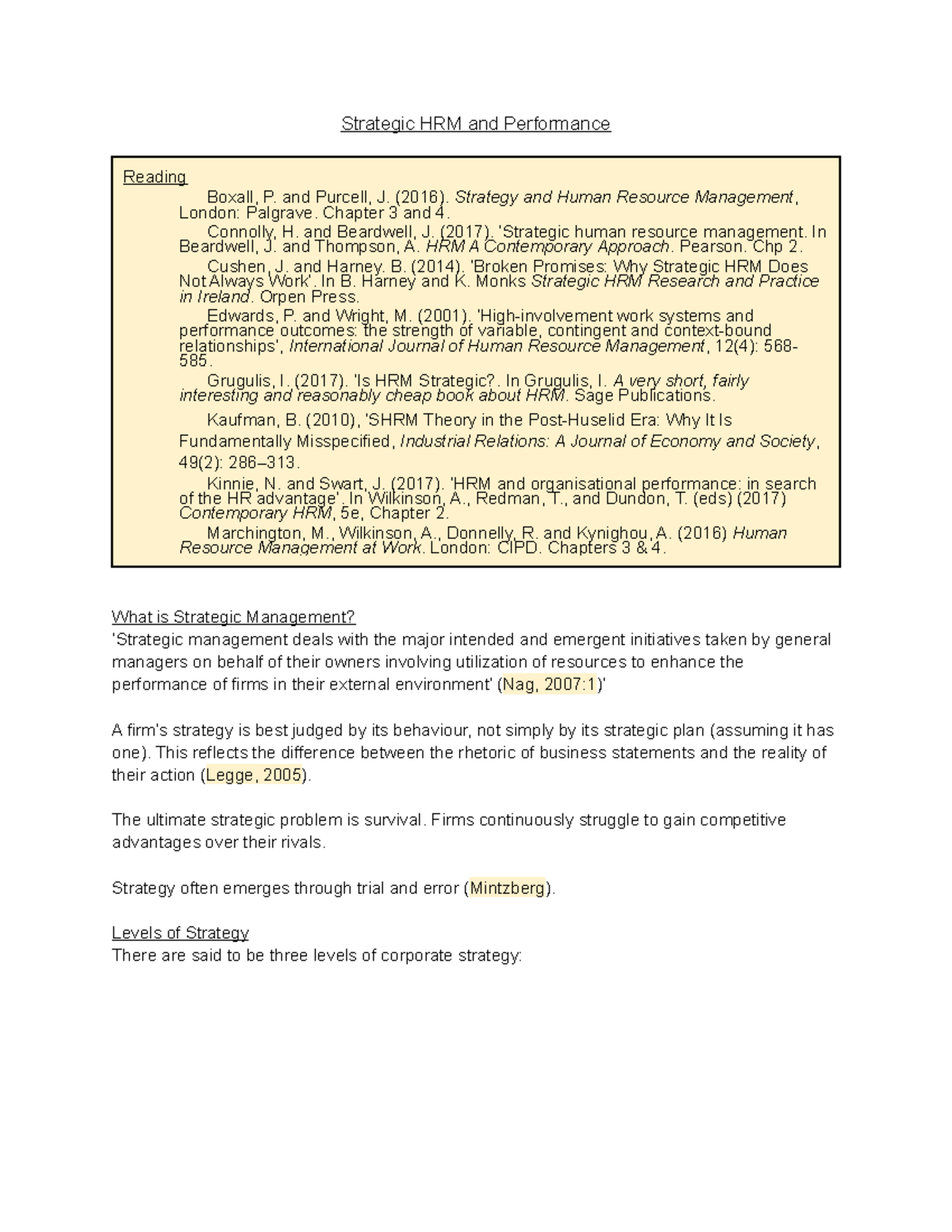 2 Strategic HRM and Performance - Strategic HRM and Performance What is ...