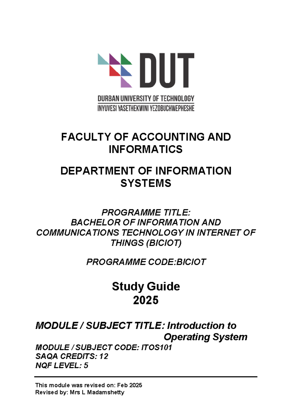 ITOS101 Introduction to Operating Systems Study Guide 2025 - Studocu