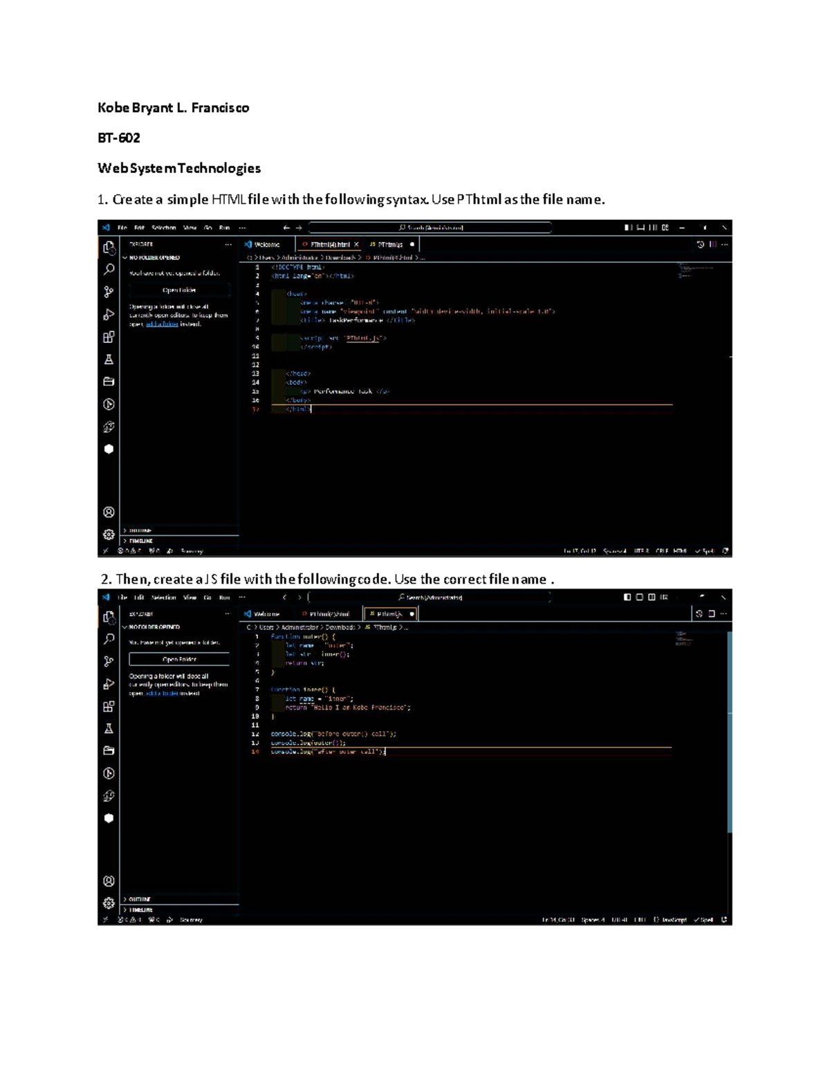 Web System Technologies 1: HTML & JS Debugging Guide - 07 TP - Studocu