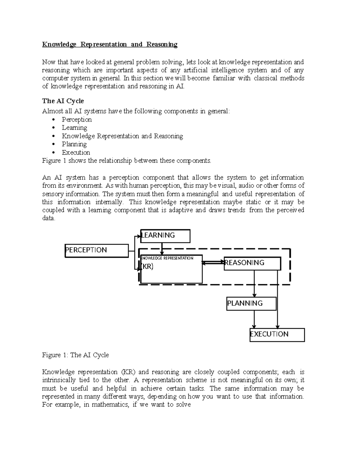 Lec 2 & 3 Knowledge Representation and Reasoning - KNOWLEDGE ...