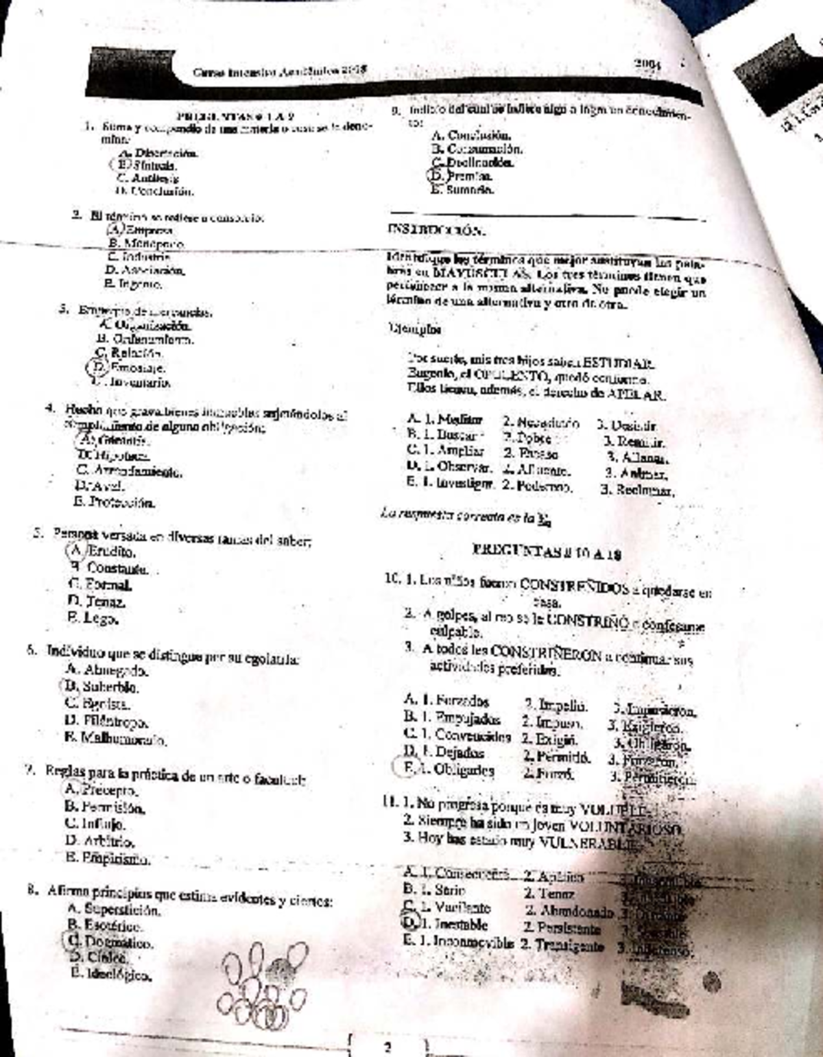 PCA 2004 - Profeta: Notas para el Examen de Admisión 2008 - Document Preview