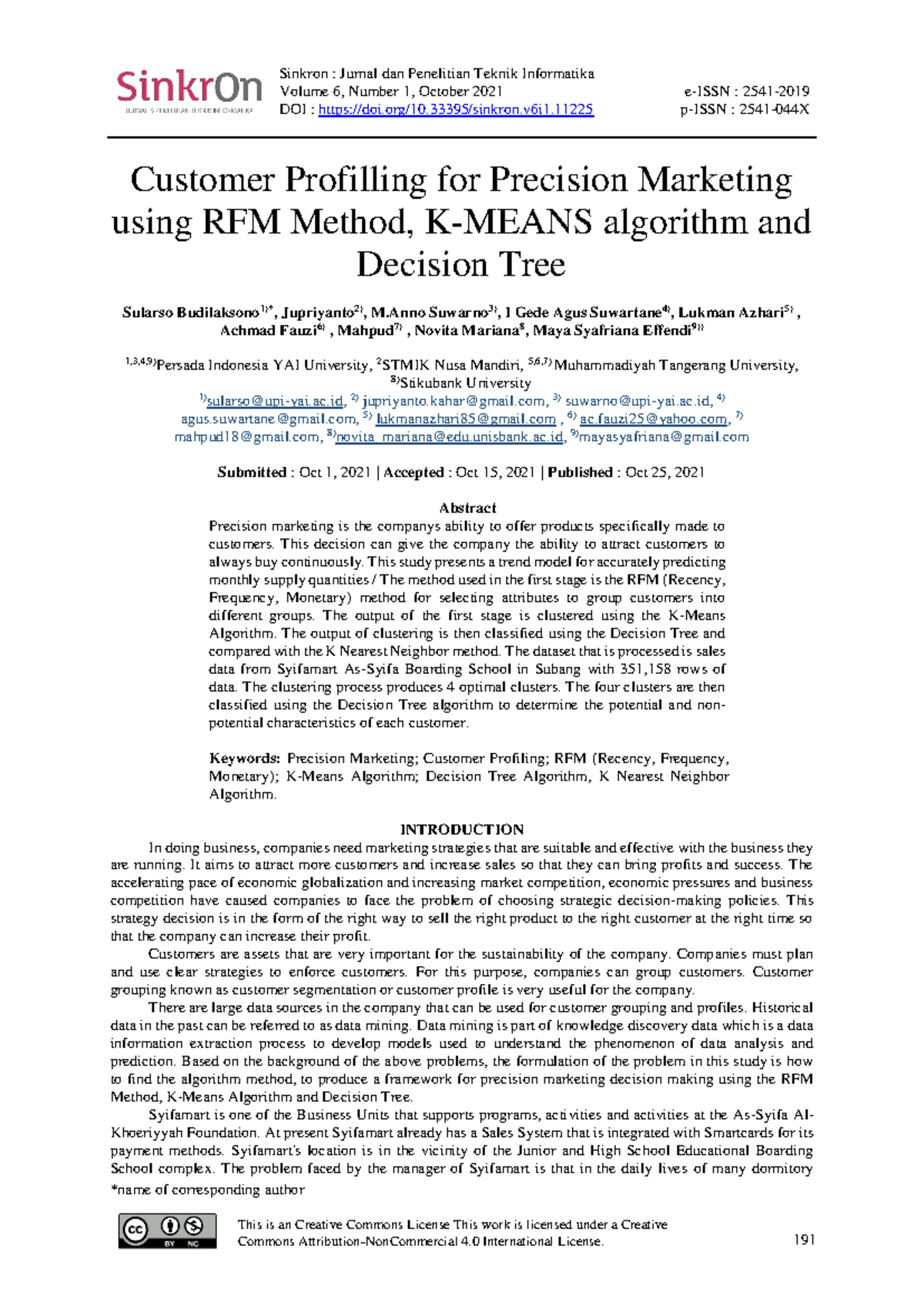 Customer Profiling for Precision Marketing: RFM & Decision Tree ...