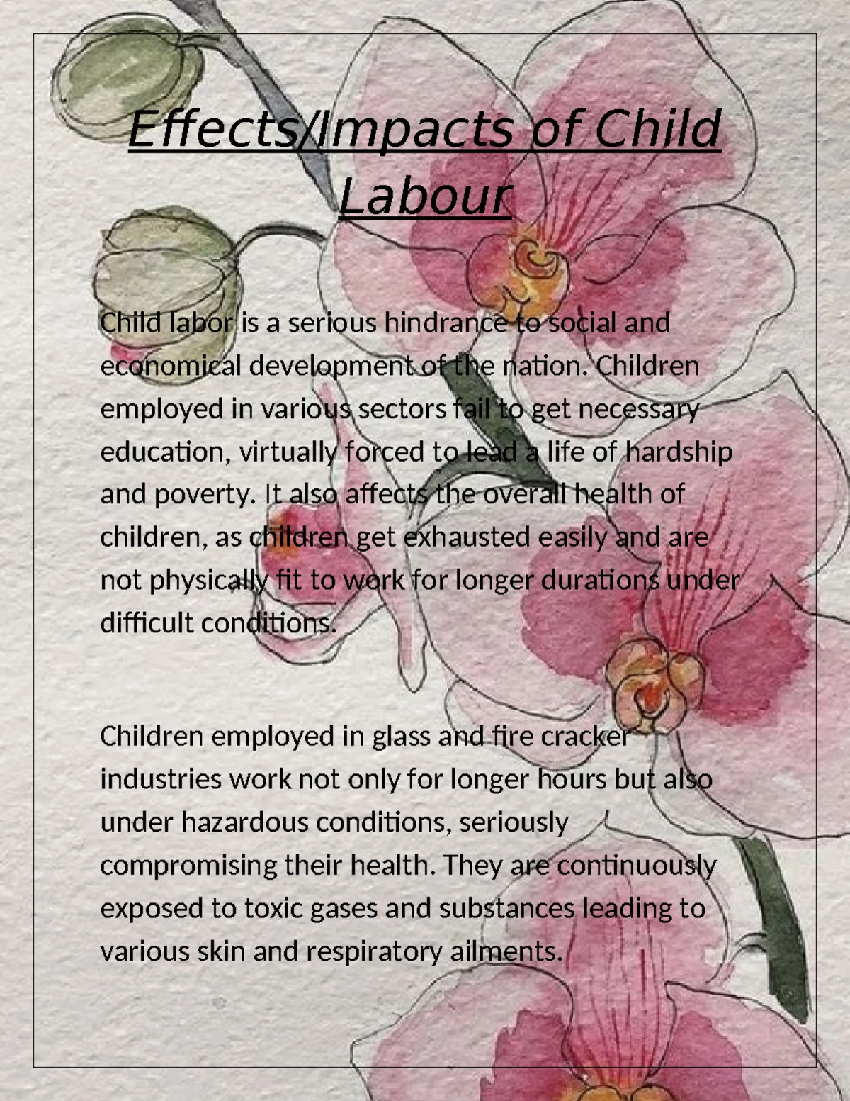 Child Labour: Historical Context and Current Challenges - Studocu