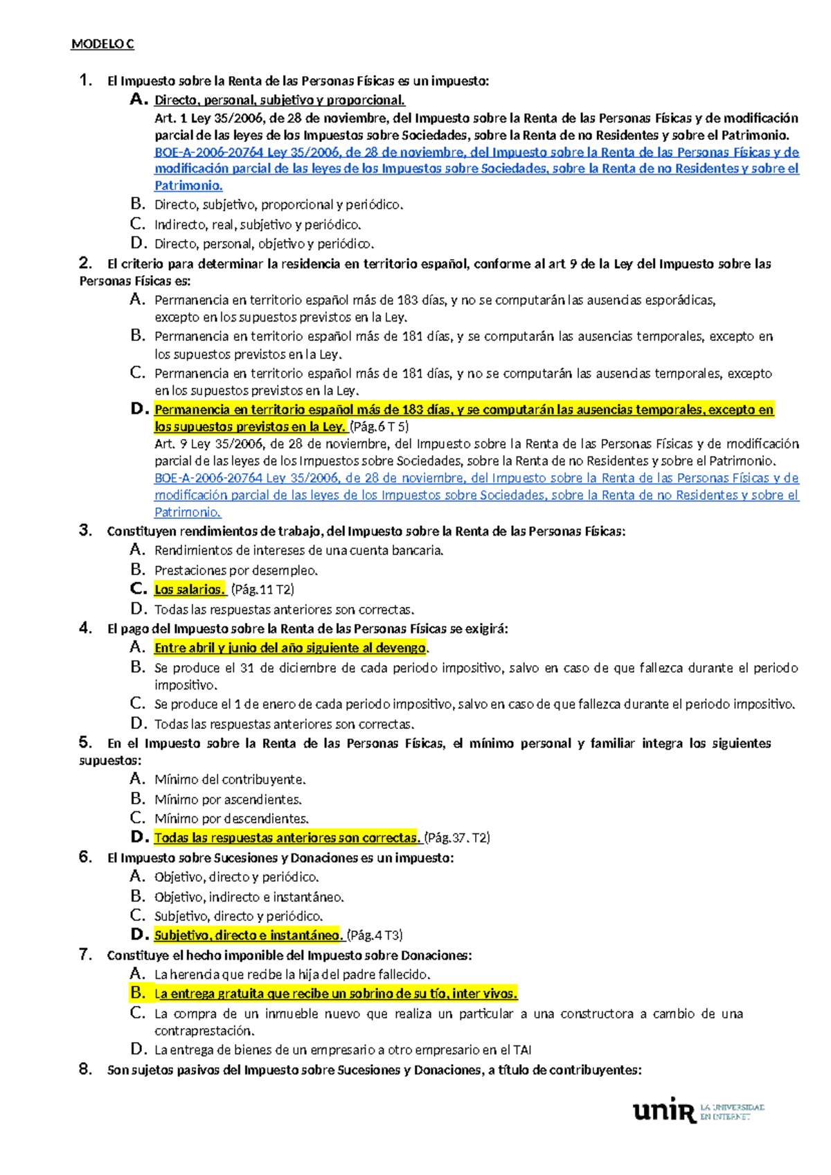 Modelos B, C y D del Impuesto sobre la Renta y Sociedades - Financiero ...