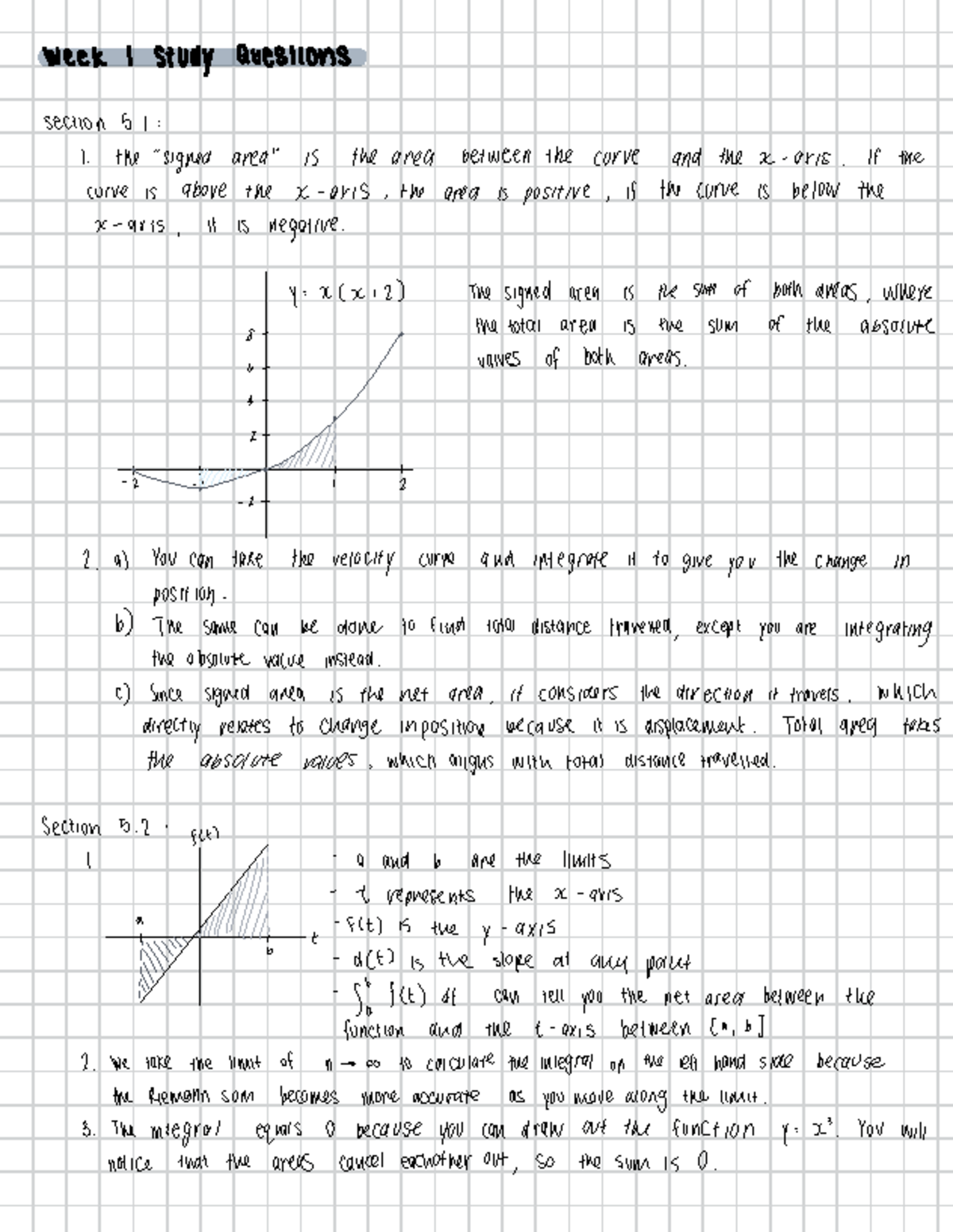 Week 1 study questions - Week I Study Questions section 5. 1 ...