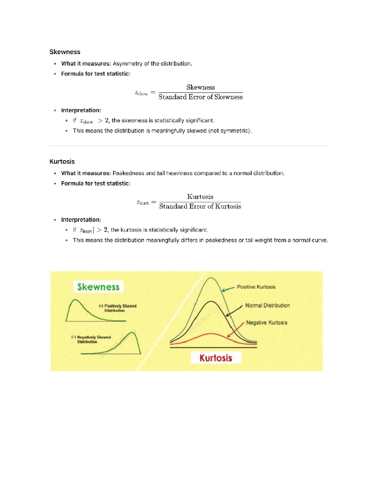 Lecture Notes on Skewness and Kurtosis - Studocu