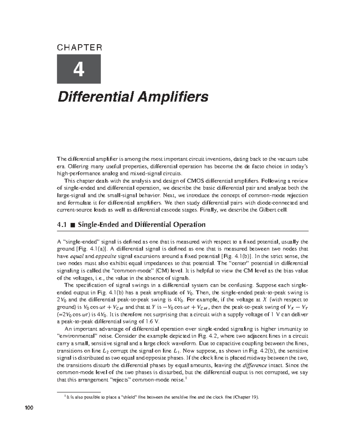 CHAPTER 4 Differential Amplifiers: Analysis and Design of CMOS Circuits ...