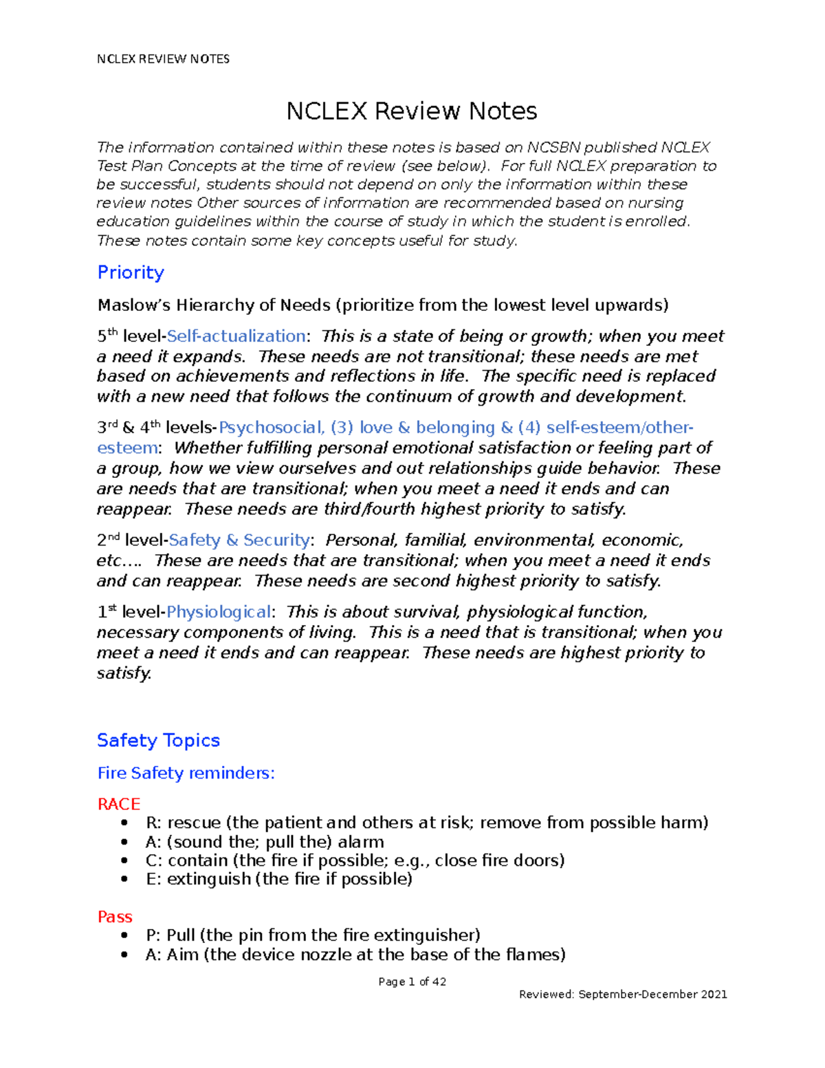 NCLEX Review Notes - Comprehensive Exam Study Guide (Nursing) - Studocu