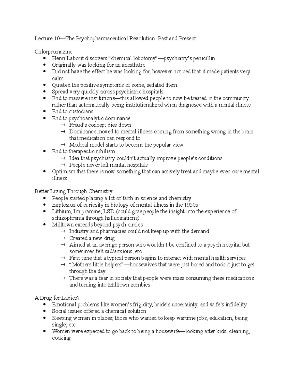 1 - H Lthage 1CC3 Mental Illness Concepts & Models Lecture Notes - Studocu
