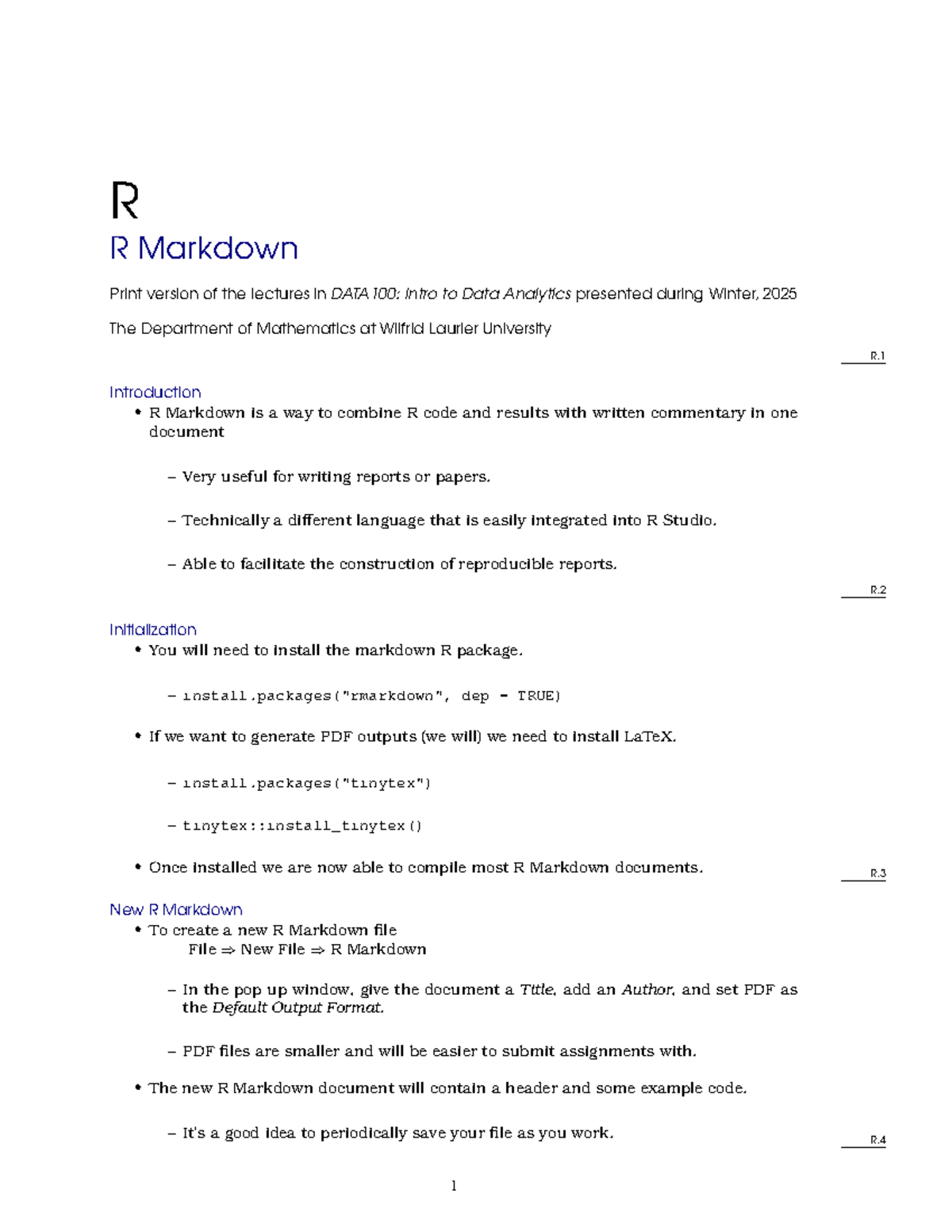 DATA100: R Markdown Lecture Notes for Intro to Data Analytics - Studocu