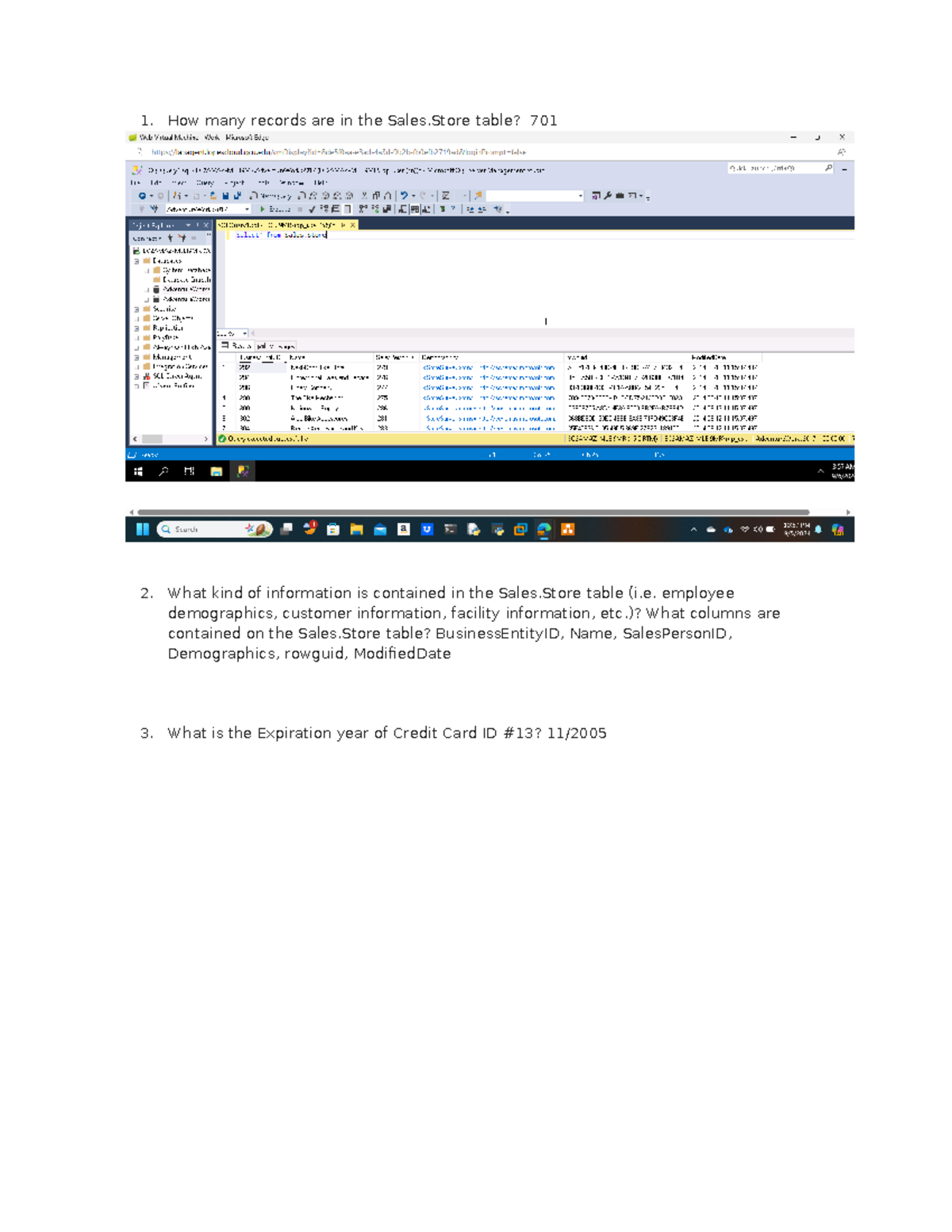 Sym400 Basic Queries T1 - How many records are in the Sales table? 701 ...