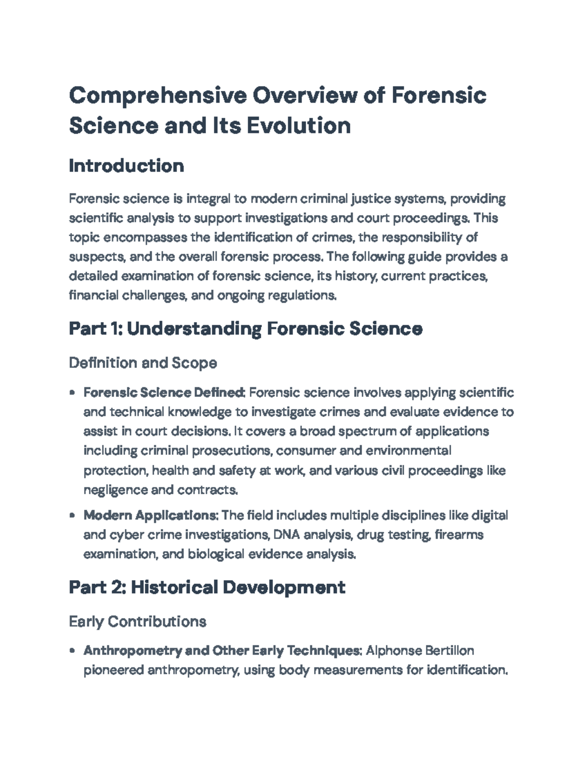 Comprehensive Guide to Forensic Science (FS 101): History & Challenges ...